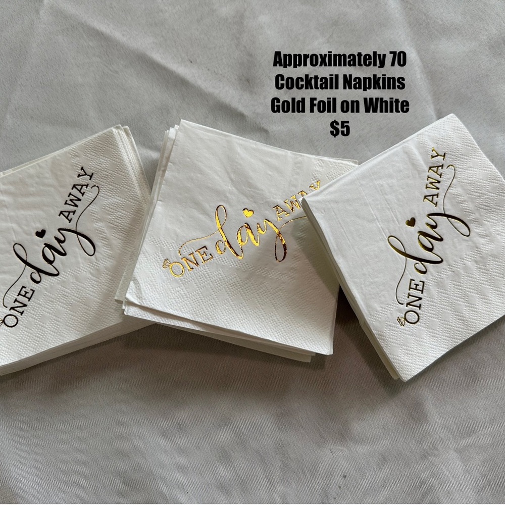 Gold Foil Cocktail Napkins